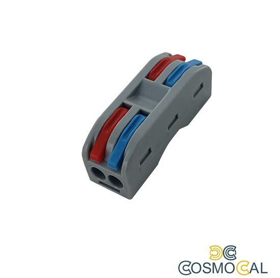 Connettore a leva per cavi 2 fori per lato - 30pz