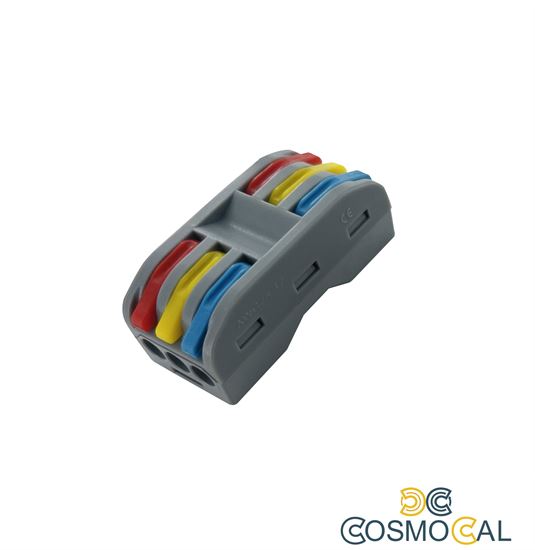 Connettore a leva per cavi 3 fori per lato - 30pz