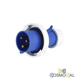 Spina Mobile Diritta Indust. CEE 16A-6h 2P+T 220-250V IP67