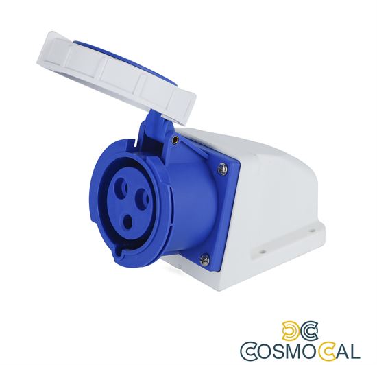 Presa a muro Indust. CEE 16A-6h 2P+T 220-250V IP67