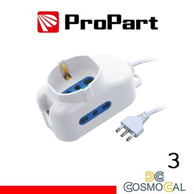 Multipresa 3pos bipasso + bipasso/schuko spina16A
