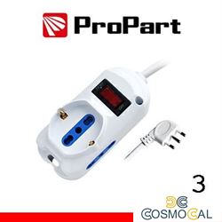 Multipresa 3pos bipasso + bipasso/schuko spina10A + inter.