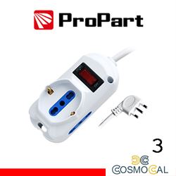 Multipresa 3pos bipasso + bipasso/schuko spina10A + inter.