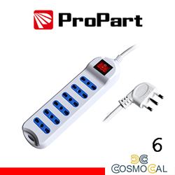 Multipresa 6pos bipasso spina16A +interr.