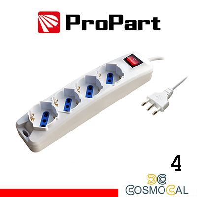 Multipresa 4pos bipasso/schuko spina16A +inter 3m