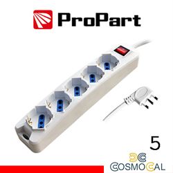 Multipresa 5pos bipasso/schuko spina16A +interr.