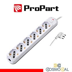 Multipresa 6pos bipasso/schuko + interrutt nuovo modello