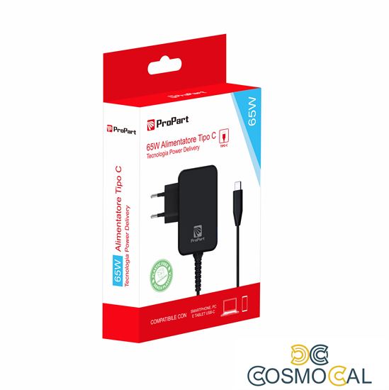 Alimentatore GaN Type C 65W nero