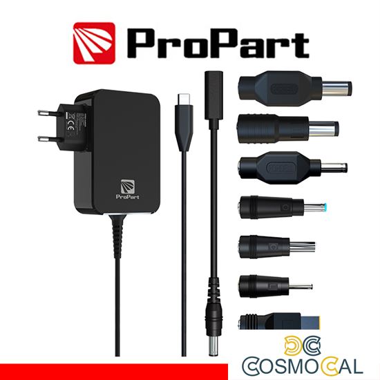 Alimentatore GaN Type C 90W  + 7 Connettori DC nero