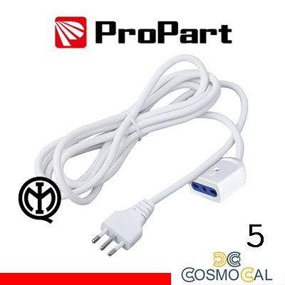 Prolunga lineare bipasso 5metri spina16A