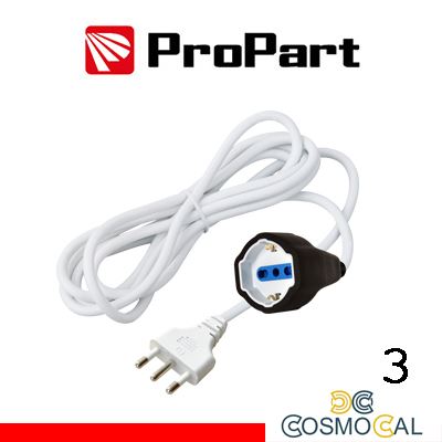 Prolunga lineare bipasso-schuko/bipasso 3metri spina16A