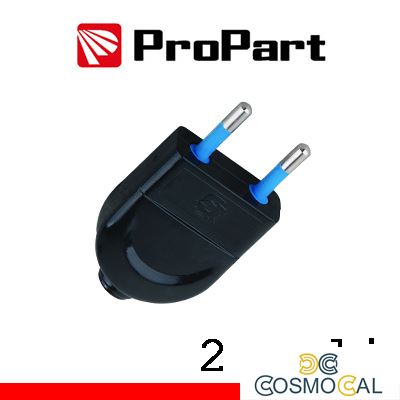 Spina 10A 2 poli nera polybag