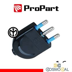 Spina 16A 2P+T nera polybag