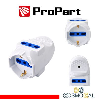 Multipresa volante Schuko/Bipasso 3 posti