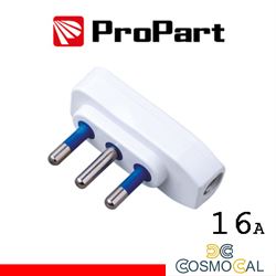 Spina 16A 2P+T piatta polybag