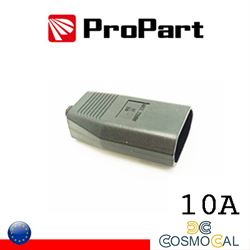 Presa 10A 2P nera polybag