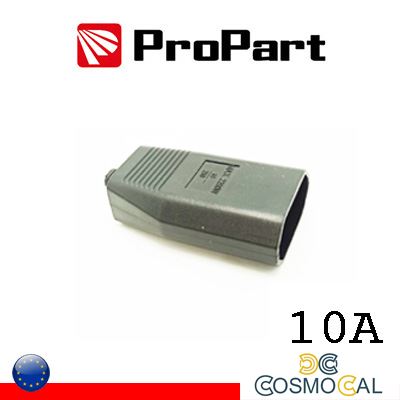 Presa 10A 2P nera polybag