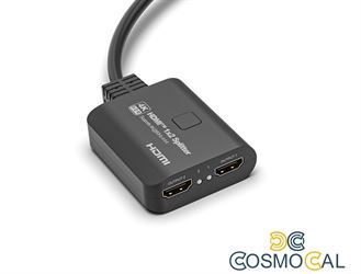 Splitter HDMI 1x2, 18G HDCP2.3, 4K@60Hz, Downscaler On-Off