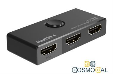 Switch HDMI 2x1, Splitter 1x2, 2 Bidirezionali, 4K@60hz