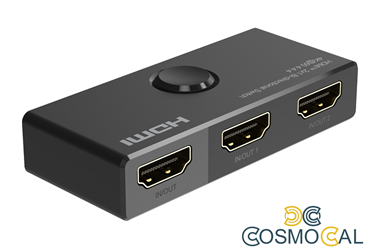Switch HDMI 2x1, Splitter 1x2, 2 Bidirezionali, 4K@60hz
