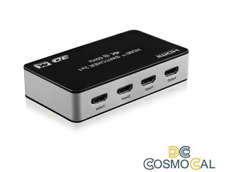 Switch 3x1 HDMI 2.0 18G 4k@60hz HDR, con telecomando IR