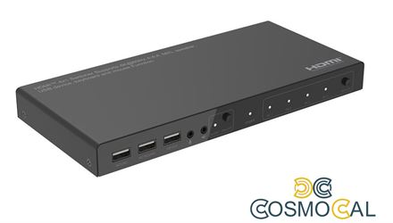 Switch 4x1 HDMI 2.0 18G 4k@60hz,KMA: Tastiera Mouse Speaker
