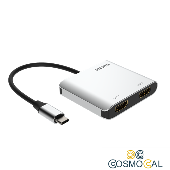 Adattatore da USB-C a 2xHDMI, 4K60Hz , HDR + USB3.0-3.1-3.2