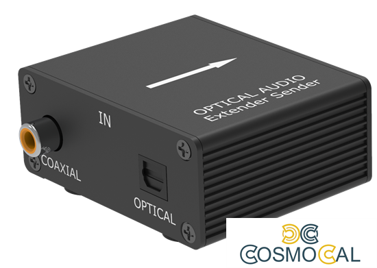 Kit TX-RX Extender Audio TOSLINK SPDIF, 100MT UTP,  POE