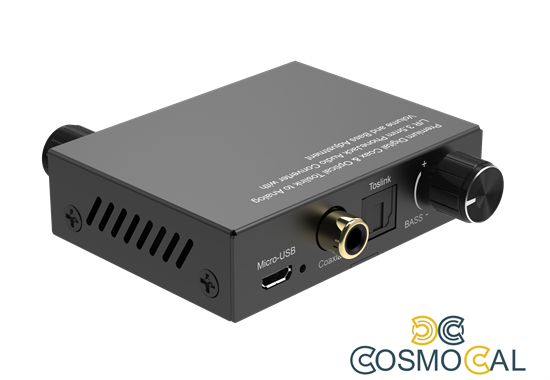 Convertitore Audio da Digitale a Analogico, Volume e Bassi