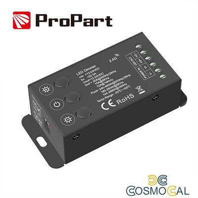 Dimmer RF 1CH*20A 12-24VDC con 3 pulsanti