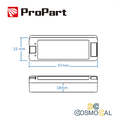 Ricevitore DIM RF LED 1 Canale - 8A, 5-36VDC, con Pulsante, RF2.