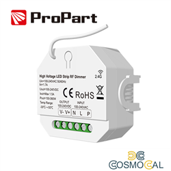 Dimmer RF LED 1 Canale - 1.5A, 100-240V per Strisce LED ad Alta