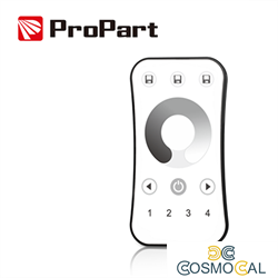 Telecomando RF 1 Canale - 4 Zone, Bianco, con Touch Wheel