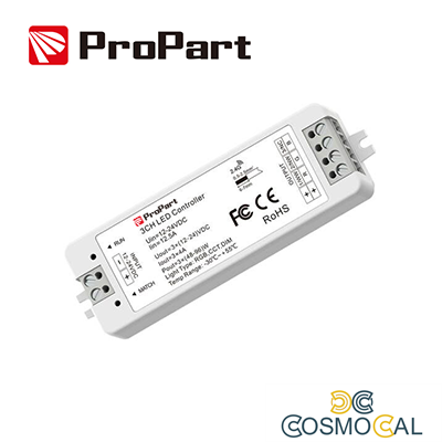 Ricevitore DIM RF 3 Canali - 12/24V DC, 4A/Canale
