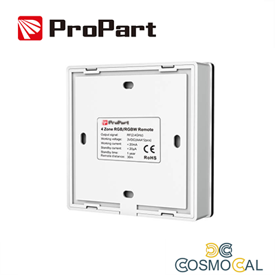 Telecomando da parete RGB/RGBW bianco 4 zone RF2.4G