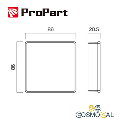 Telecomando da parete RGB/RGBW bianco 4 zone RF2.4G