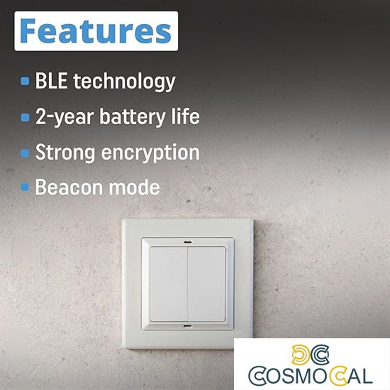 Shelly BLU Wall Switch 4 (Stand Alone) - Pulsante a muro Bluetoo