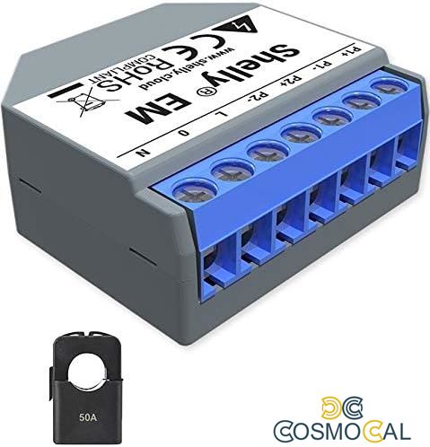 Shelly EM - Modul contatore energia Wi-Fi + pinza amperometrica