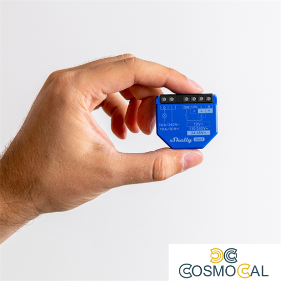Shelly 1 Gen3 - Smart Relay contatto pulito 16A  AC/DC WiFi/BT/M