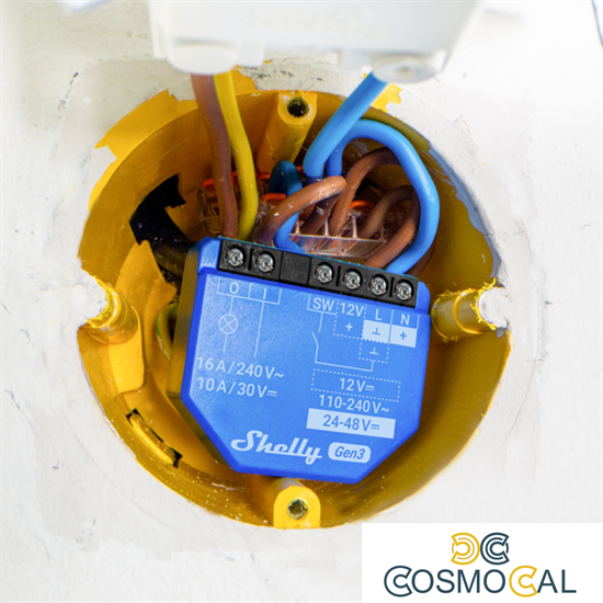 Shelly 1 Gen3 - Smart Relay contatto pulito 16A  AC/DC WiFi/BT/M