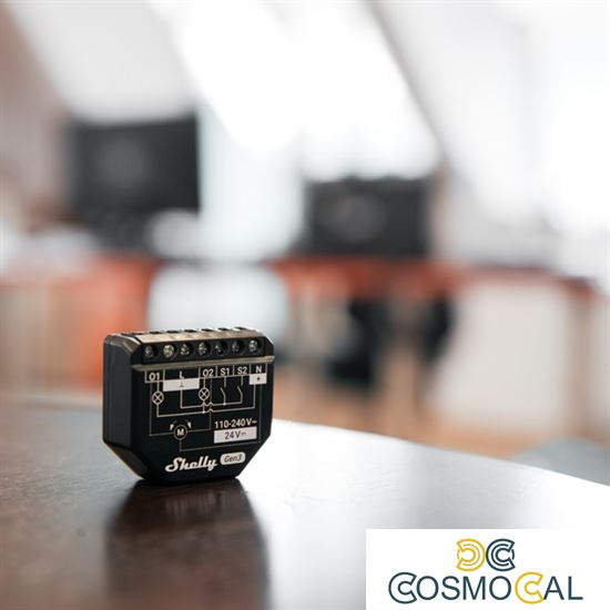 Shelly Plus 2PM Gen3 - Smart Relay Tapparelle 16A AC/DC WiFi/BT/