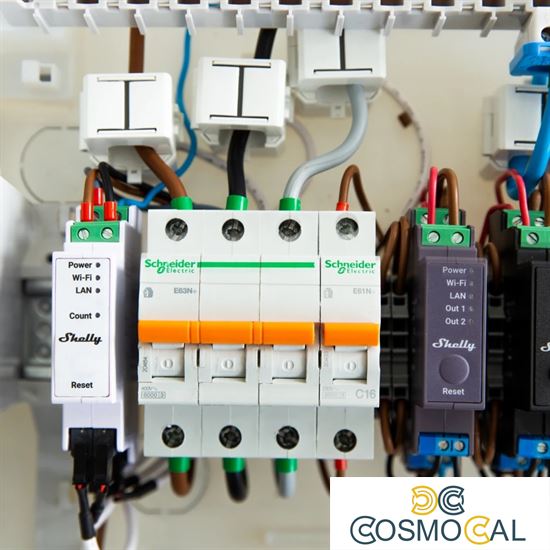 Shelly Pro 3EM 120A - Contatore energia DIN + 3 pinze120A