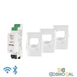 Shelly Pro 3EM 400A  - Contatore Energia DIN + 3 pinze 400A