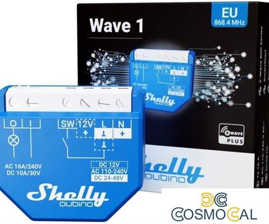 Shelly Qubino Wave 1 - AC/DC + Contatto Pulito