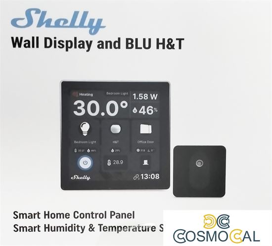Shelly Wall Display + Sensore H&T - Pannello con Display touch N