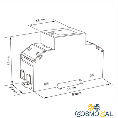 METER MONO-FASE - Contatore di Energia, AC Modbus 100A 230V