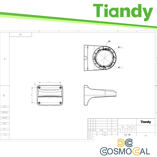 Tiandy Wall mount per telecamere turret e dome - A29