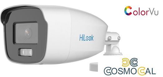 Bullet Analogica 2MP Hilook 3.6mm TVI, 4in1, ColorVU, IL40mt