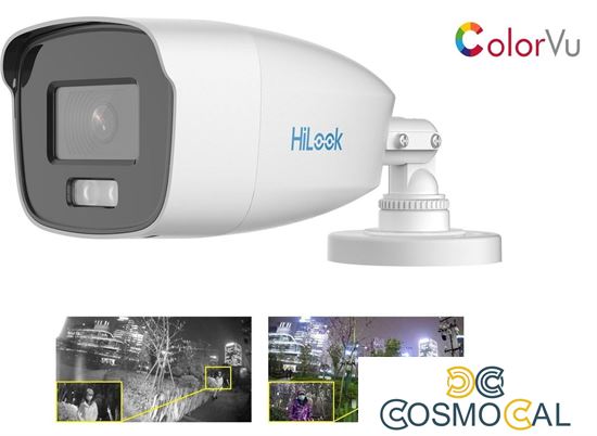 Bullet Analogica 2MP Hilook 3.6mm TVI, 4in1, ColorVU, IL40mt