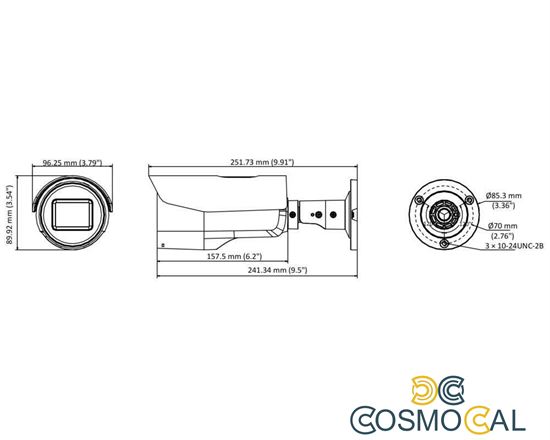 Bullet Analogica 5MP Hilook Motor 2.8-12mm TVI, 4in1, IR 40m